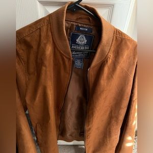 Men’s Faux Suede Brown Jacket M